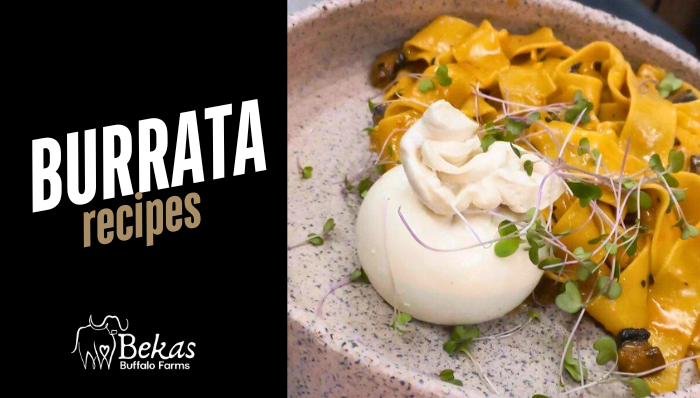 Συνταγές με Burrata, Bekas Buffalo Farms